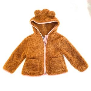 12-18M | OLD NAVY 🤎 Bear Ears Brown Sherpa Hoodie